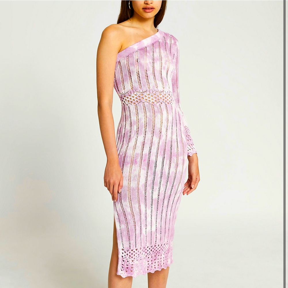 River Island tie dye crochet dress